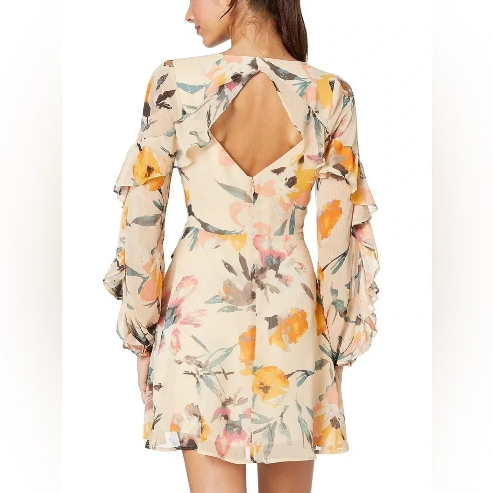BCBGeneration Floral Long Sleeve Dress, Size 2